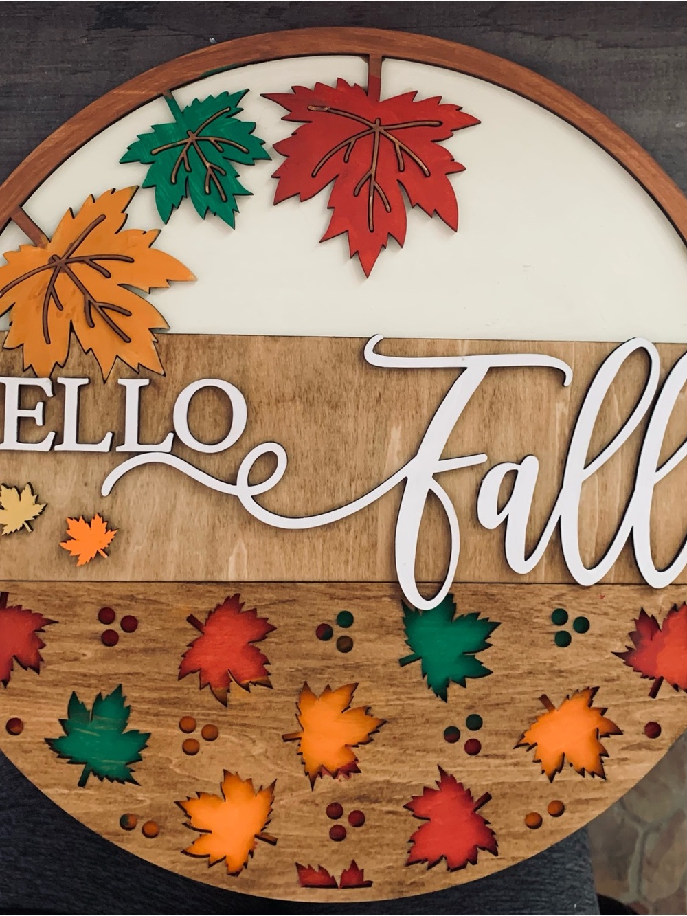 Hello Fall 12” doorhanger
